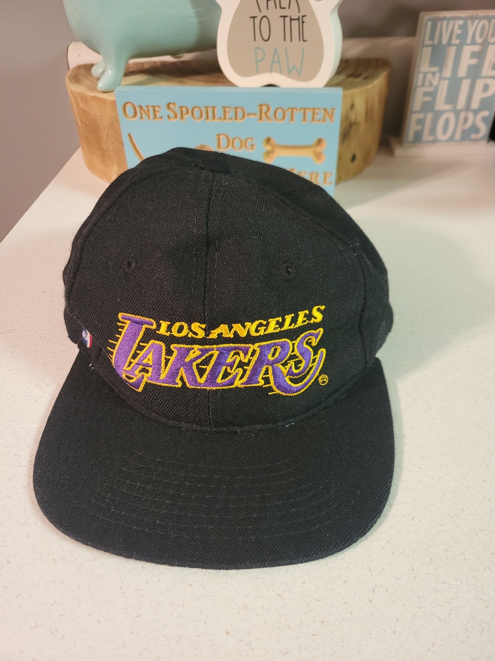 Vintage Los Angeles Lakers Sports Specialties Full Script Snapback Hat Cap  90s
